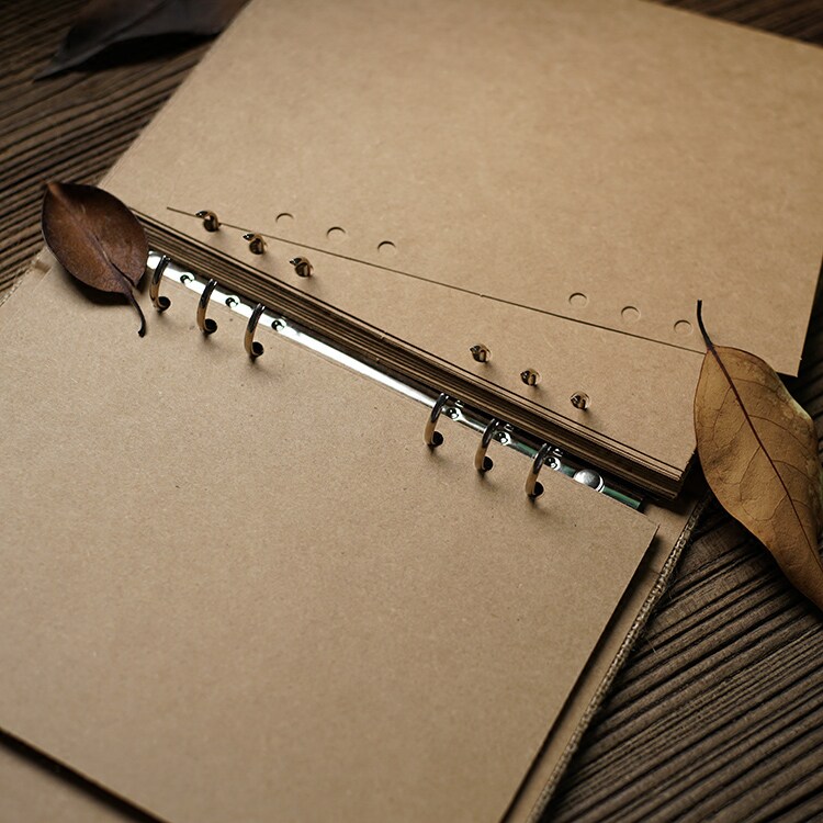 麻布文艺风diy记事本活页笔记本相册卡纸内页 简约麻绳绑带纪念册