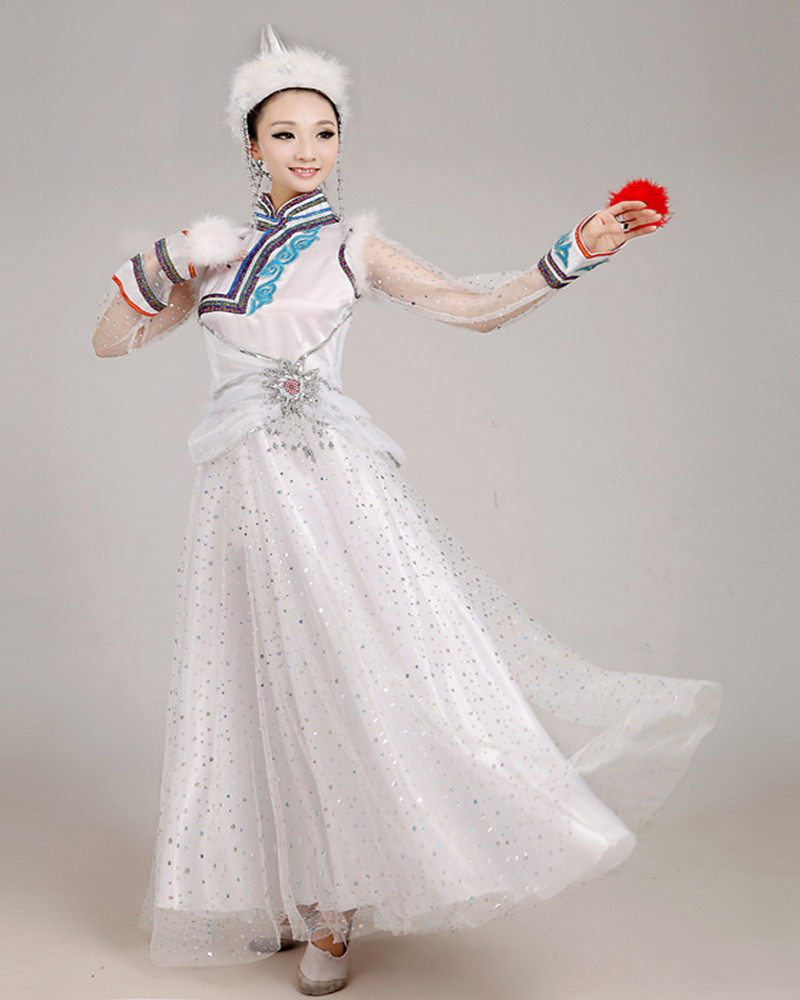 新款向天歌蒙古民族民族舞舞台舞蹈服装大摆古典民族服装