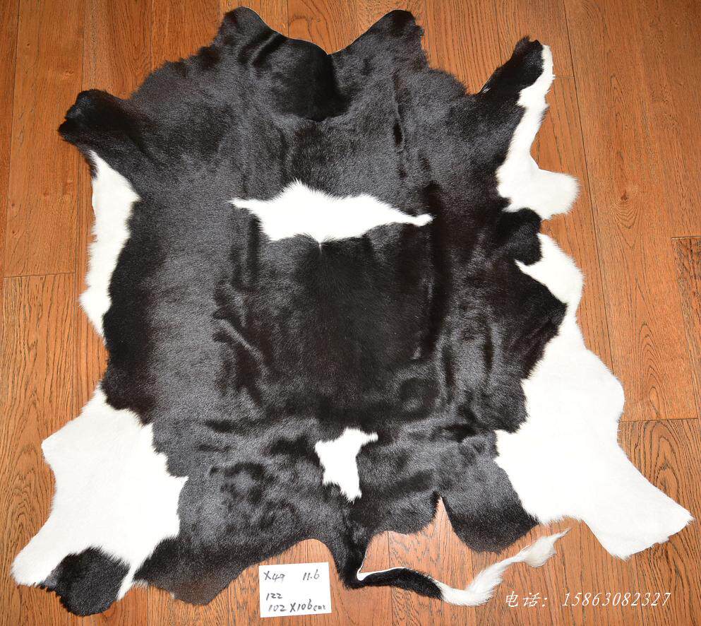 牛皮真皮皮毛一整张奶牛地毯小牛x49胎牛皮草飘窗垫