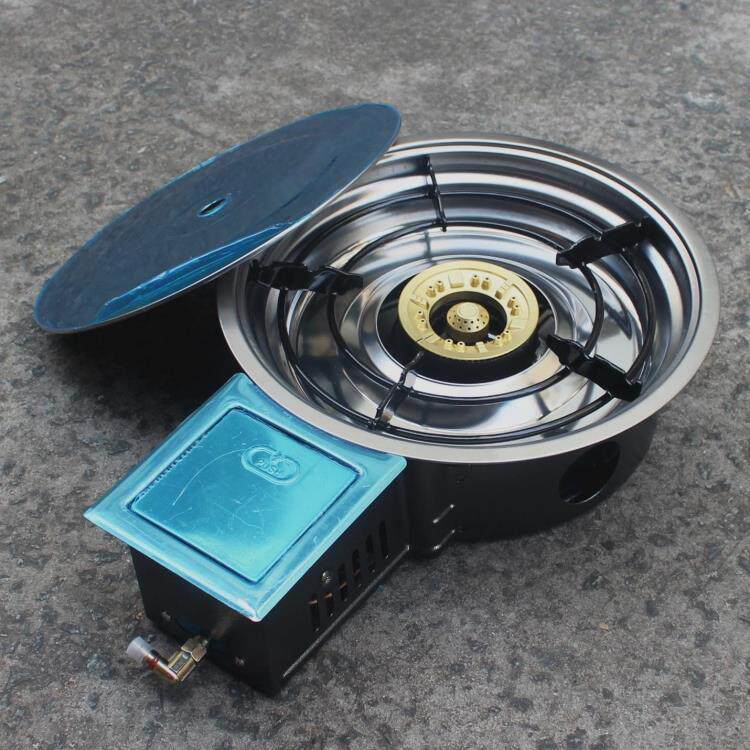 火锅正品豪华韩式锅炉酒店火锅店嵌入式锅灶双管小型燃气灶