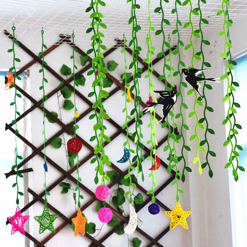 幼儿园春天柳条燕子主题空中吊挂挂饰班级教室空中吊饰