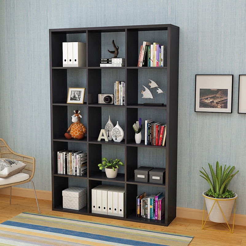 简约格子方格书柜书架鞋柜简易多格柜子化妆品单个书柜