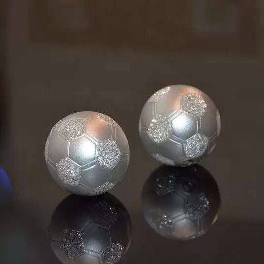 s999纯银足球助力欧洲杯就要银足球摆件球迷手把件节日送礼品礼物