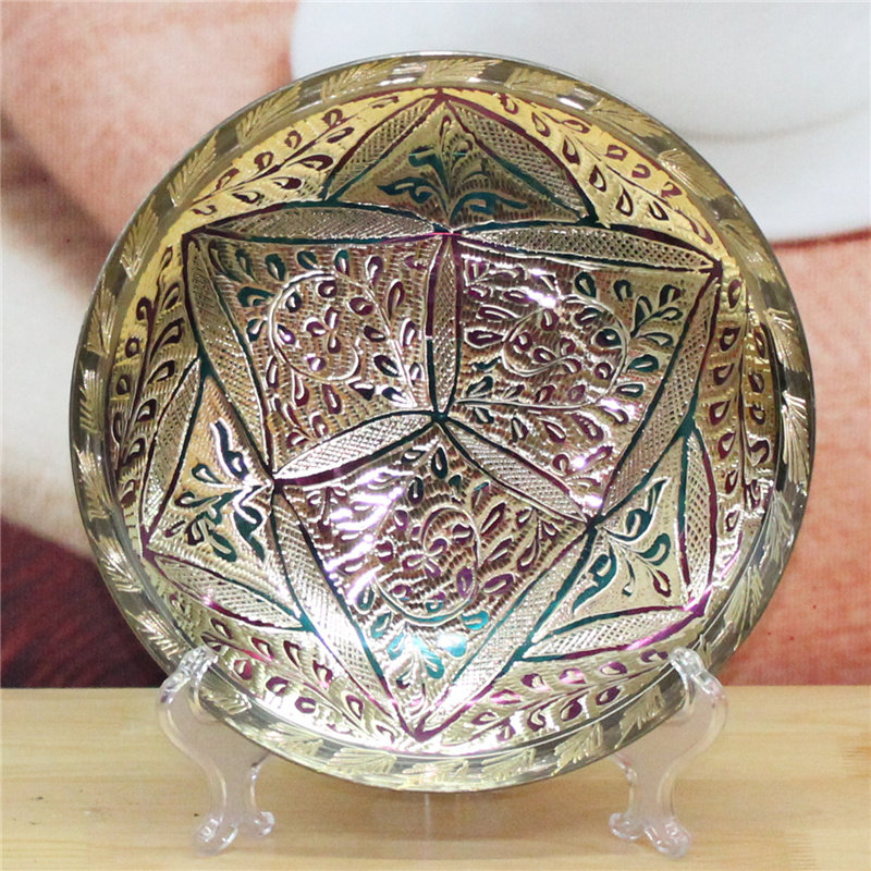 巴基斯坦铜器手工艺品进口铜雕10英寸工艺装饰家居摆件巴基斯坦特色