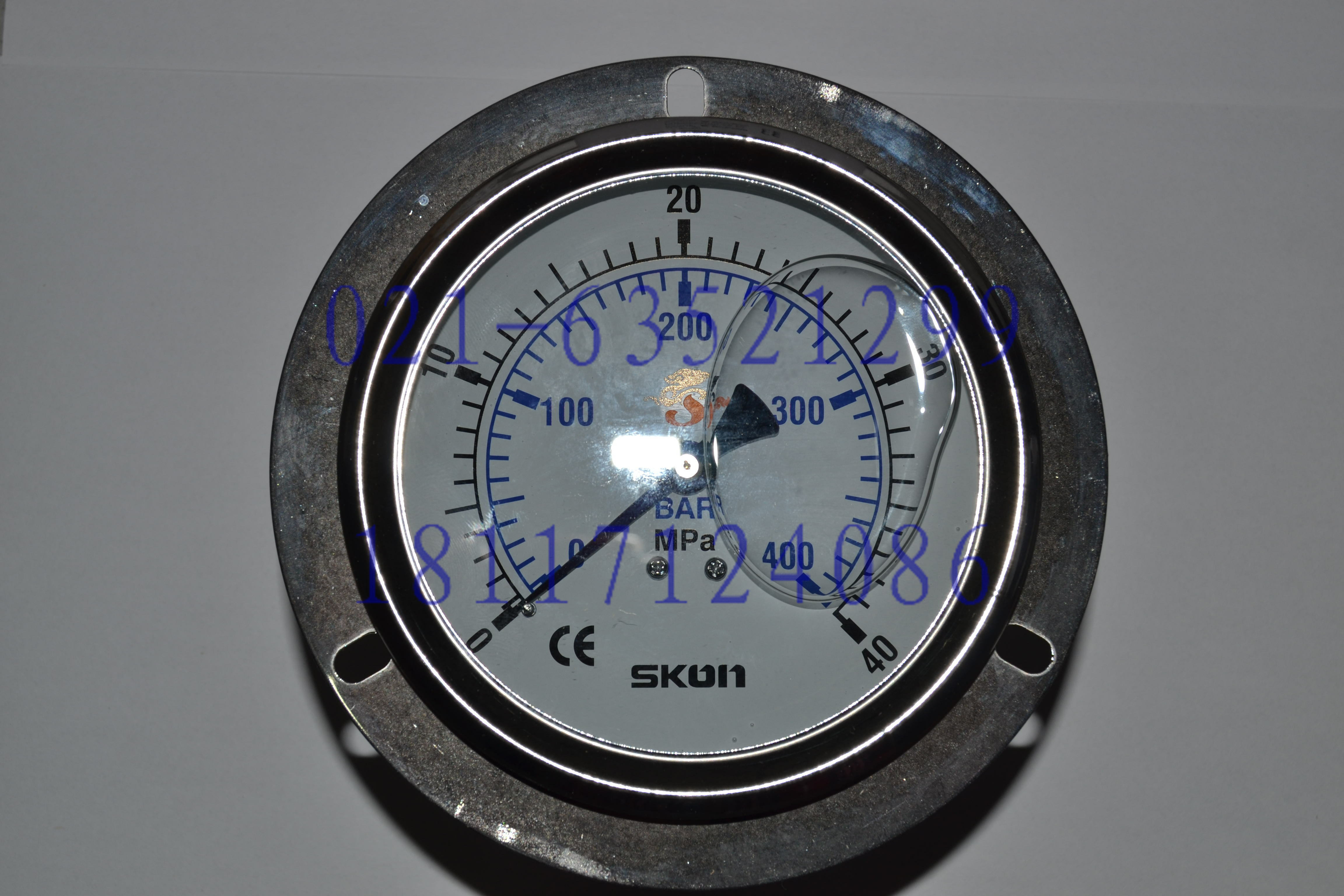 台湾协钢进口skon油压表轴带边耐震压力表压力计压力表