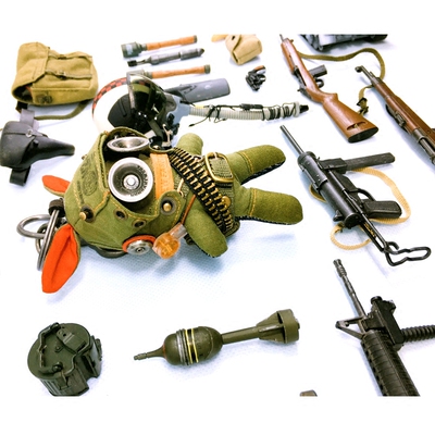 蒸汽精灵军装朋克个性兔子子弹链版挂件钥匙扣