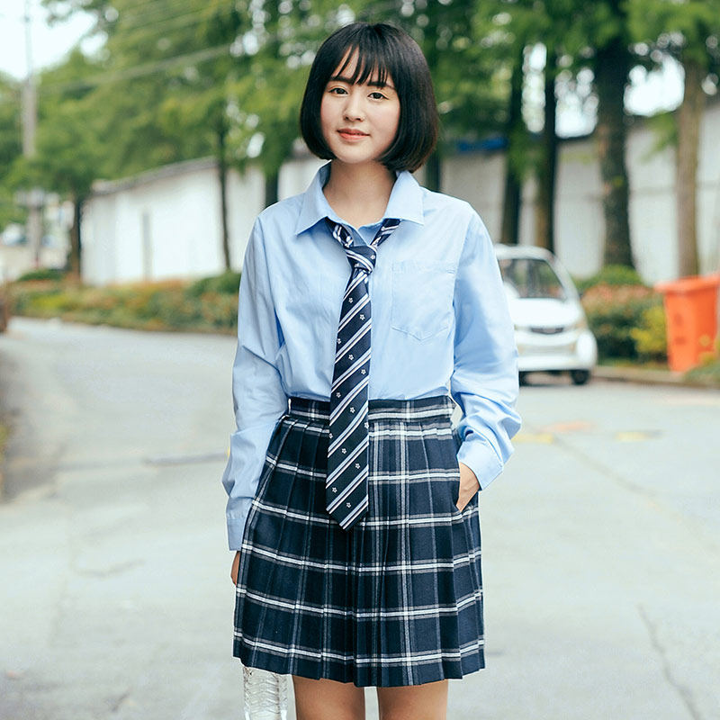 衬衣少女女装长袖尖领学院jk衬衫日系高中生衬衫