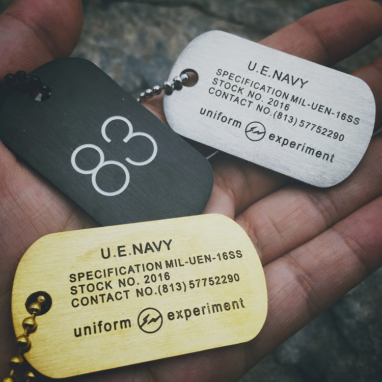Uniform Experiment Dog Tag Necklace 闪电83号身份方牌吊坠项链