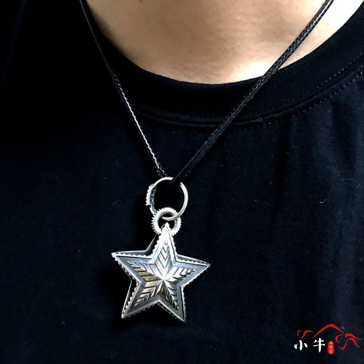 codysanderson项链男双双面五角五角星星星毛衣链女项链