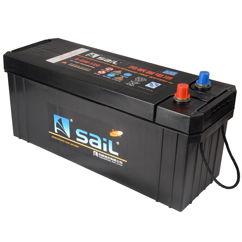 风帆蓄电池12v120ah适配工程大型客车拖拉机重卡汽车汽车电瓶