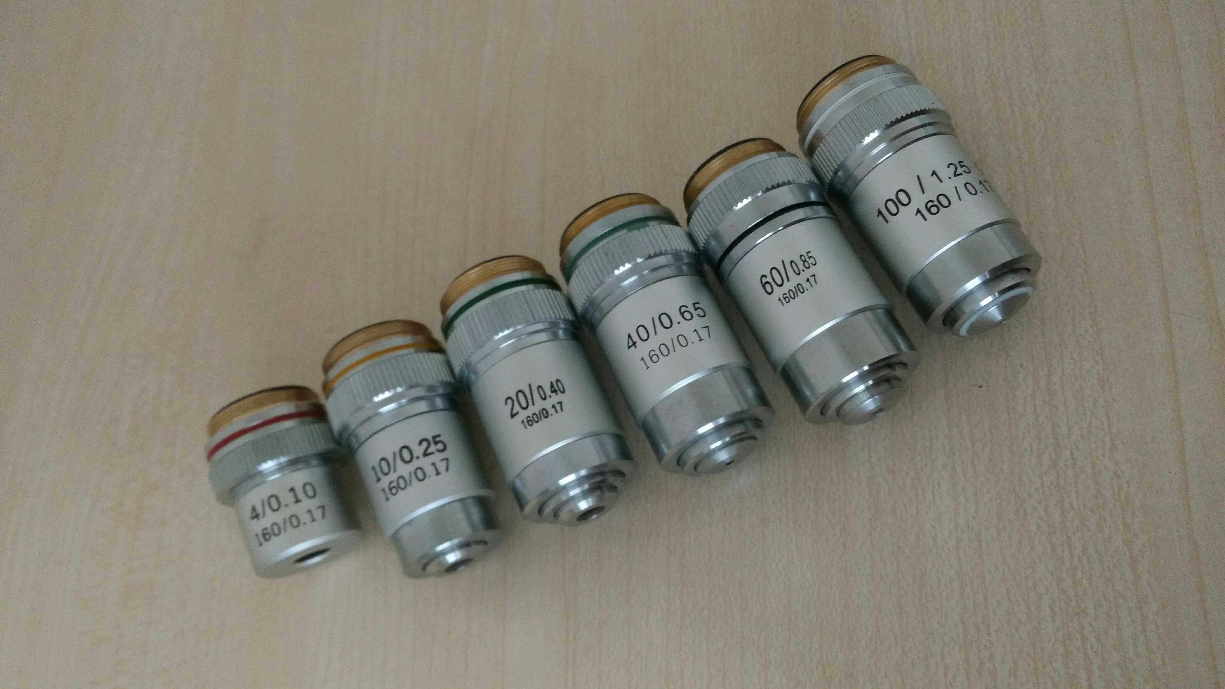 凤凰光学显微镜物镜镜头数码学生电子生物通用消色科学实验