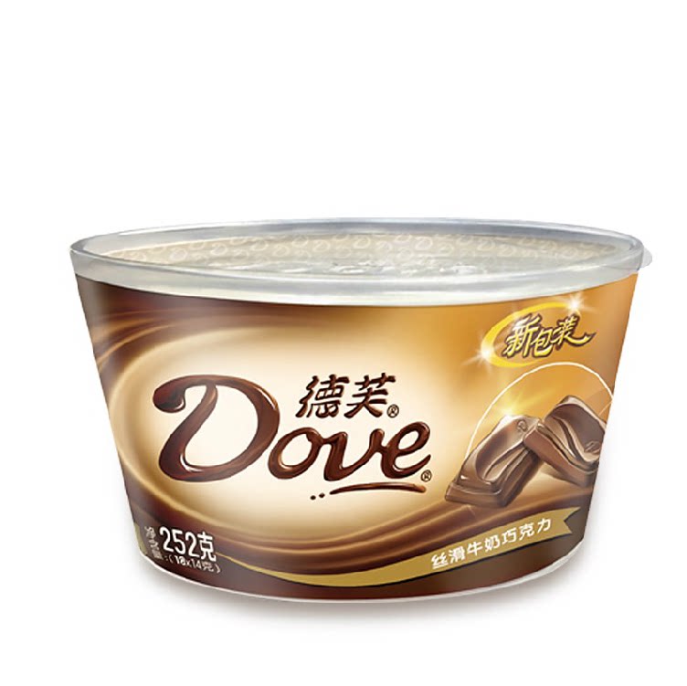 丝滑dove德芙碗252g香浓榛仁杂锦碗装巧克力包邮牛奶巧克力