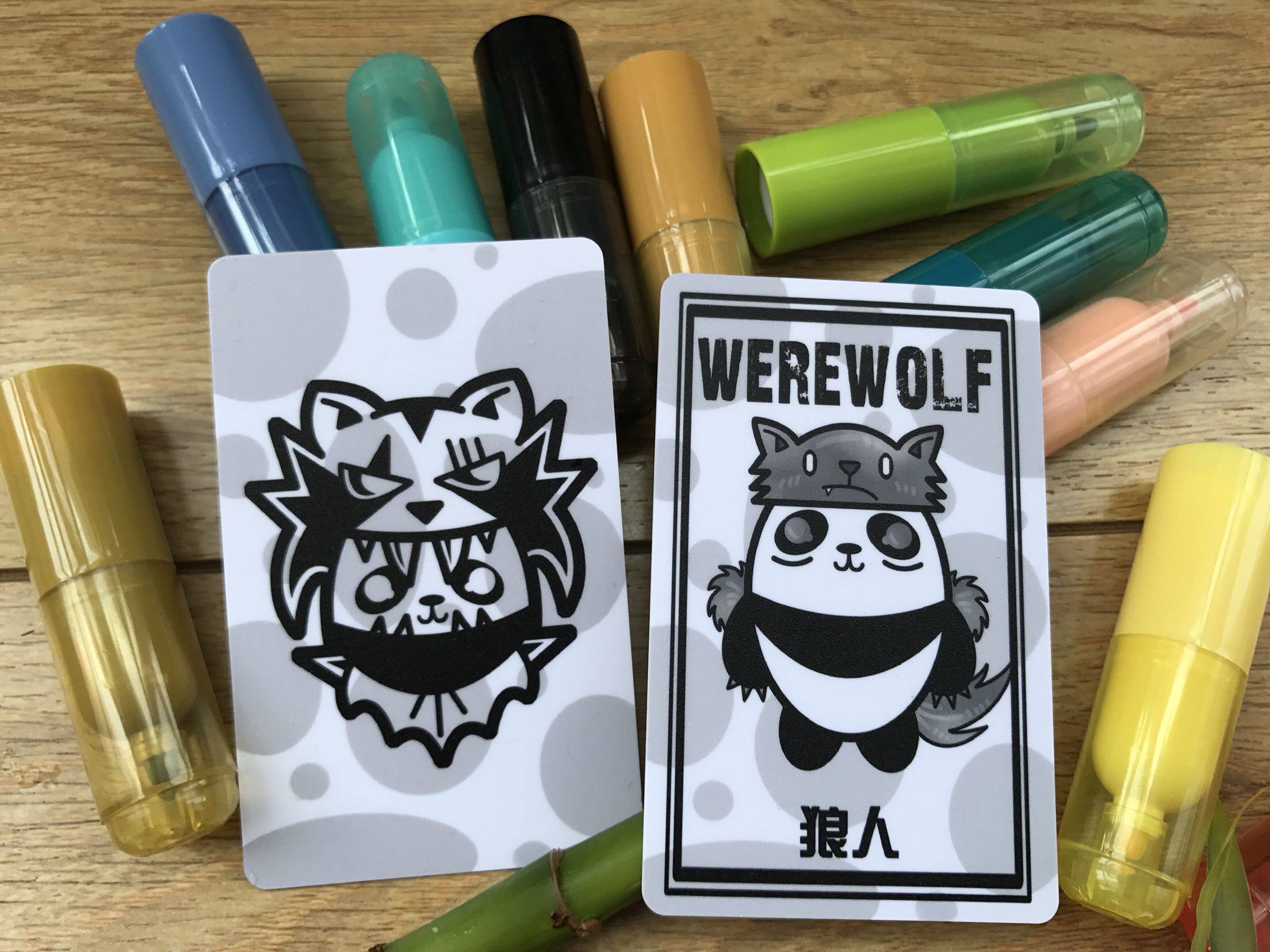 诡秘愚者狼人pvc卡牌定制原创可爱爱萌熊猫桌游卡牌