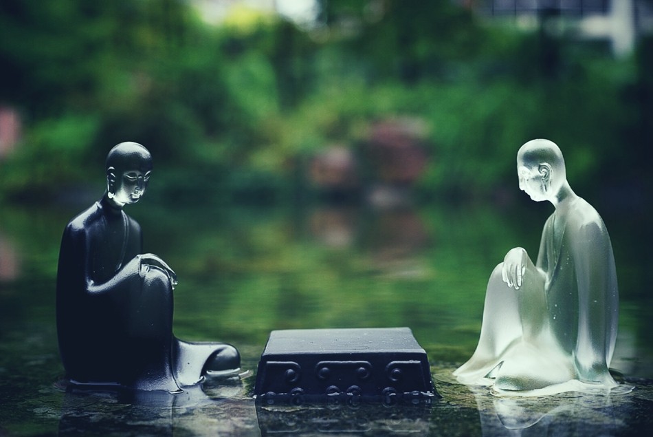 什光沐浴佛光问禅琉璃摆件禅意限量签名伴手茶宠摆件