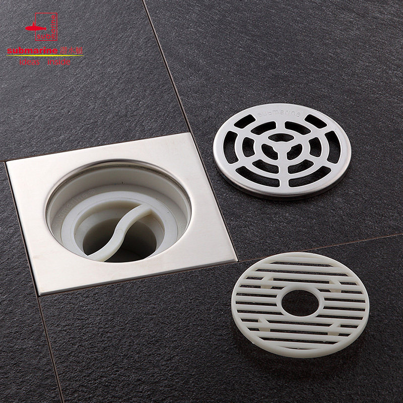 地漏潜水艇gf5010不锈钢下水管厨房卫生间防虫防臭地漏