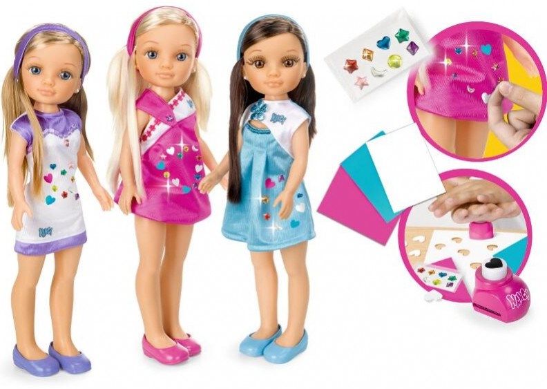 famosanancy南希公主长发梳头洋娃娃晚宴裙diy贴钻制作礼服43cm