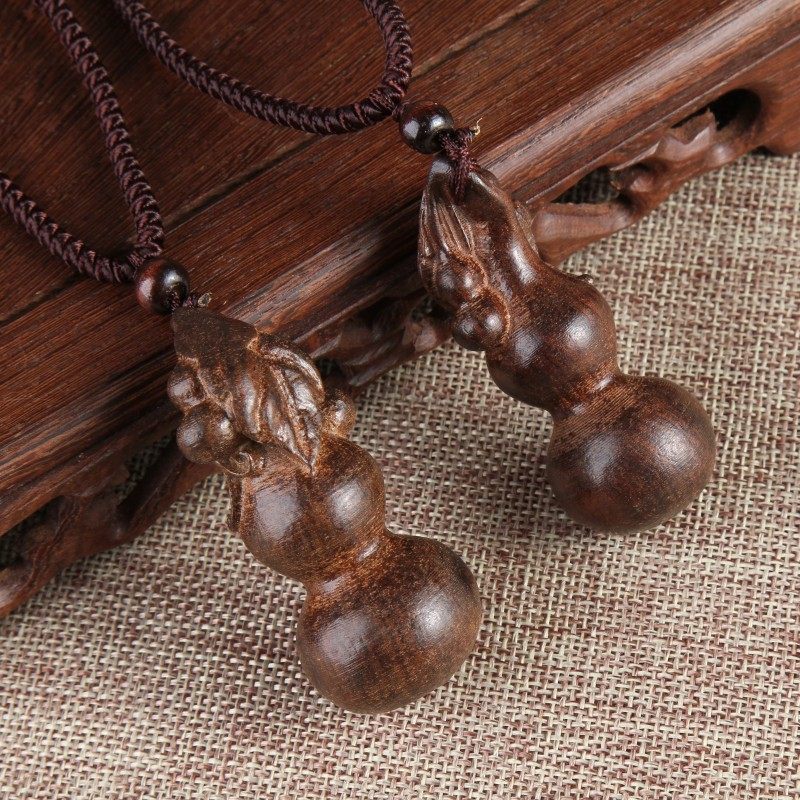 复古民族风木鱼项链吊坠木质文艺毛衣链长款百搭项链