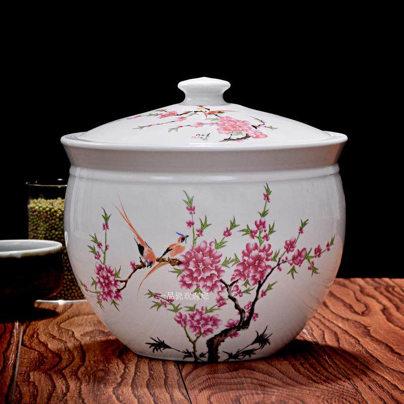 10斤景德镇陶瓷米缸景德镇瓷器米桶腌菜腌肉坛子带盖米桶