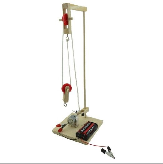 科技小制作diy益智玩具教具学具手工吊车起重机模型材料
