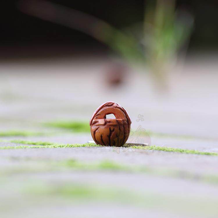 野生生龙桃核雕刻精品小筐宝宝平安压惊纹桃篮手链