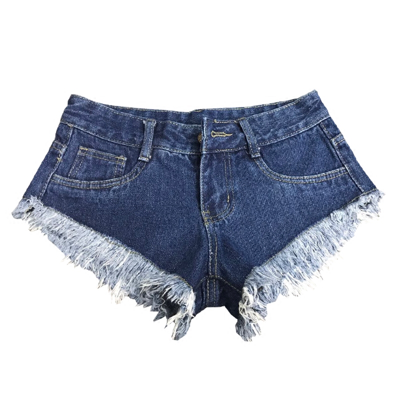 短裤性感百搭牛仔三角形包臀显腿长修身显瘦毛边牛仔裤