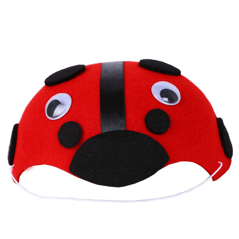 帽子儿童节表演道具可爱瓢虫卡通动物无纺布演出聚会装饰帽子