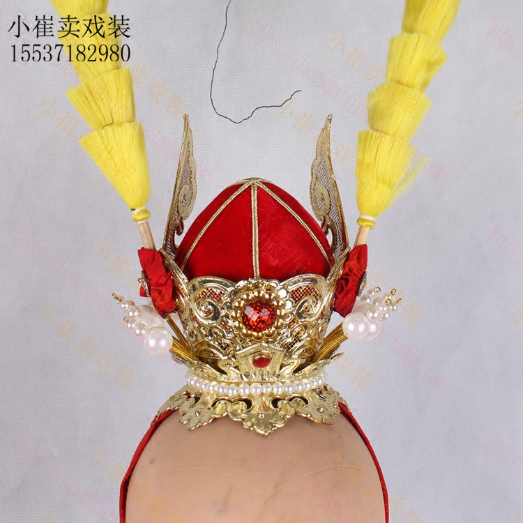 孙悟空头饰美猴王紫金金冠戏曲帽子西游记影视戏剧民族服装