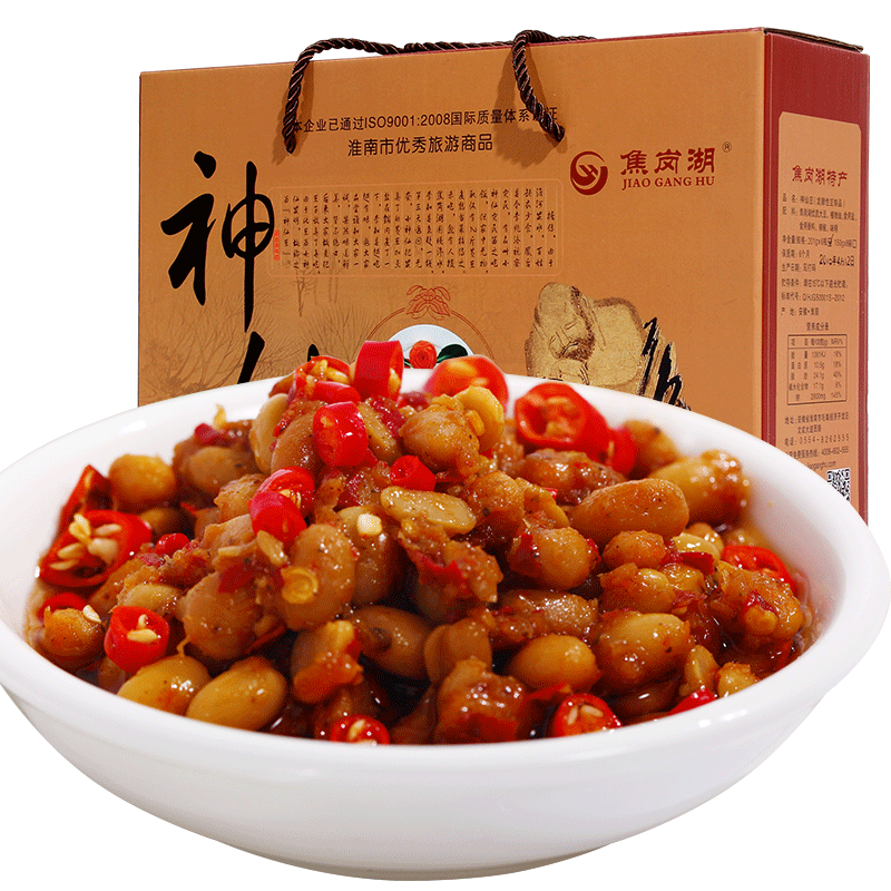 焦岗湖安徽特产神仙豆臭豆子下饭菜神仙豆201g6瓶礼盒