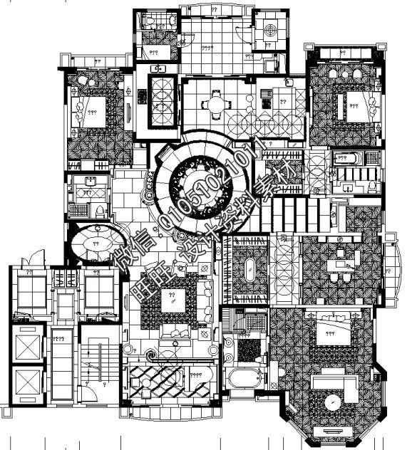 平面平面图邱德光德光最新cad布置方案图块平层设计素材