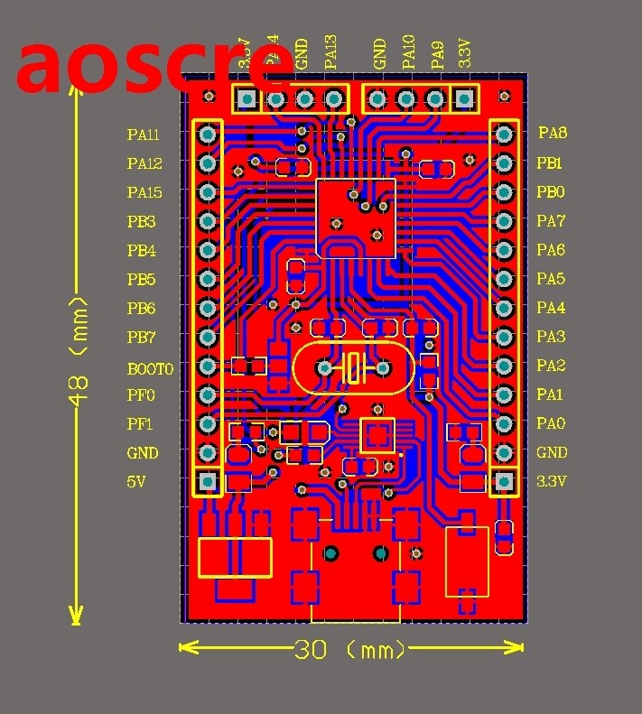 stm32f030k6t6引脚图图片