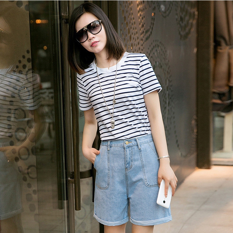 loose leg denim shorts