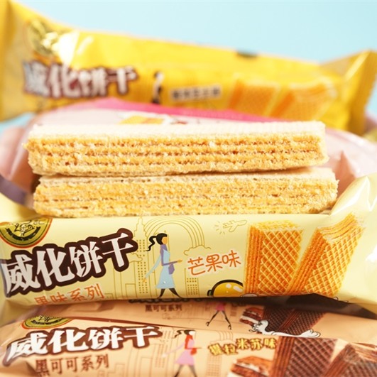 徐福记芝士草莓芒果提拉米苏威化夹心休闲饼干喜饼威化饼干