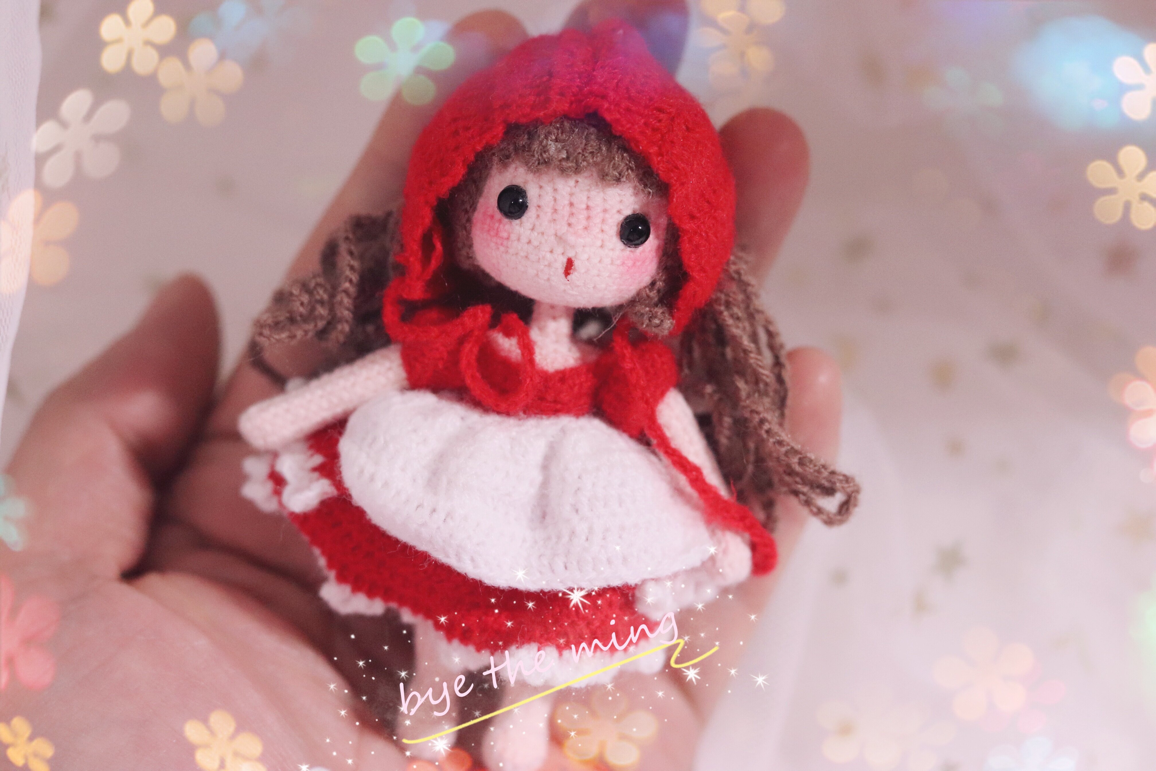 毛线玩偶爱尔兰6号手工定制女娃娃娃小红帽包包创意玩偶