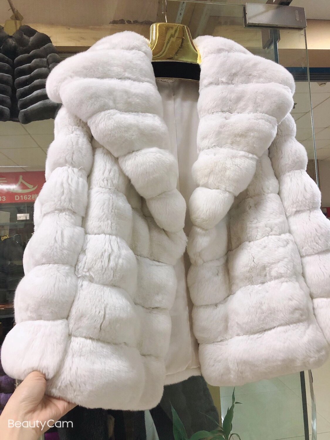 vivian龙猫时尚洋气高定短款紫蓝青紫欧货白龙猫皮草