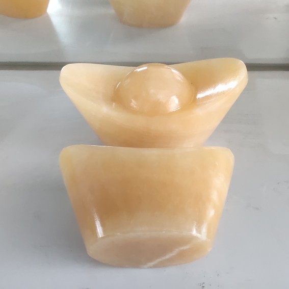 元宝石雕金元宝工艺品石头摆件聚财风水宝石雕刻石雕