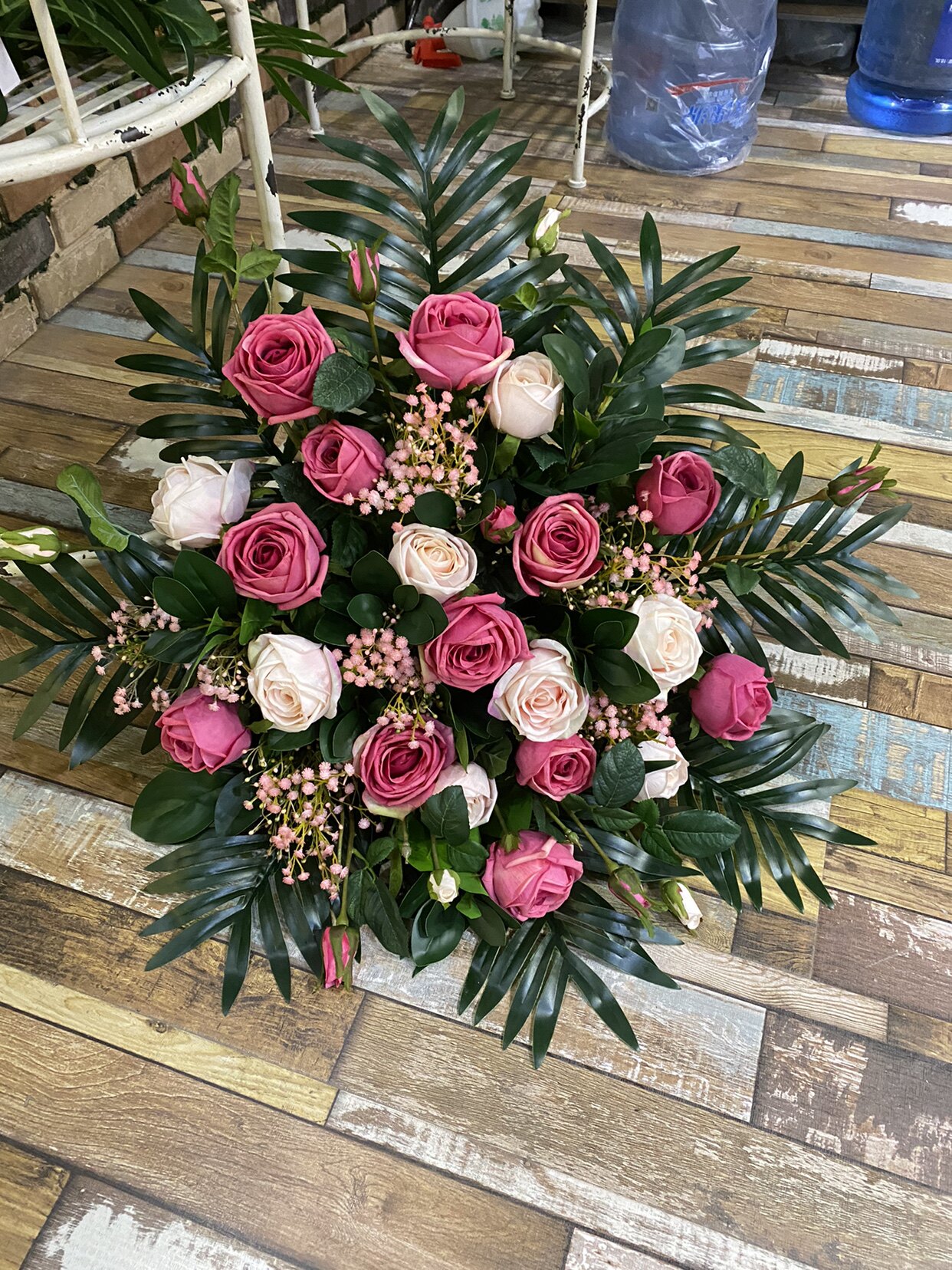 仿真手感花艺台面摆设装饰成品吧台玄关任意仿真花