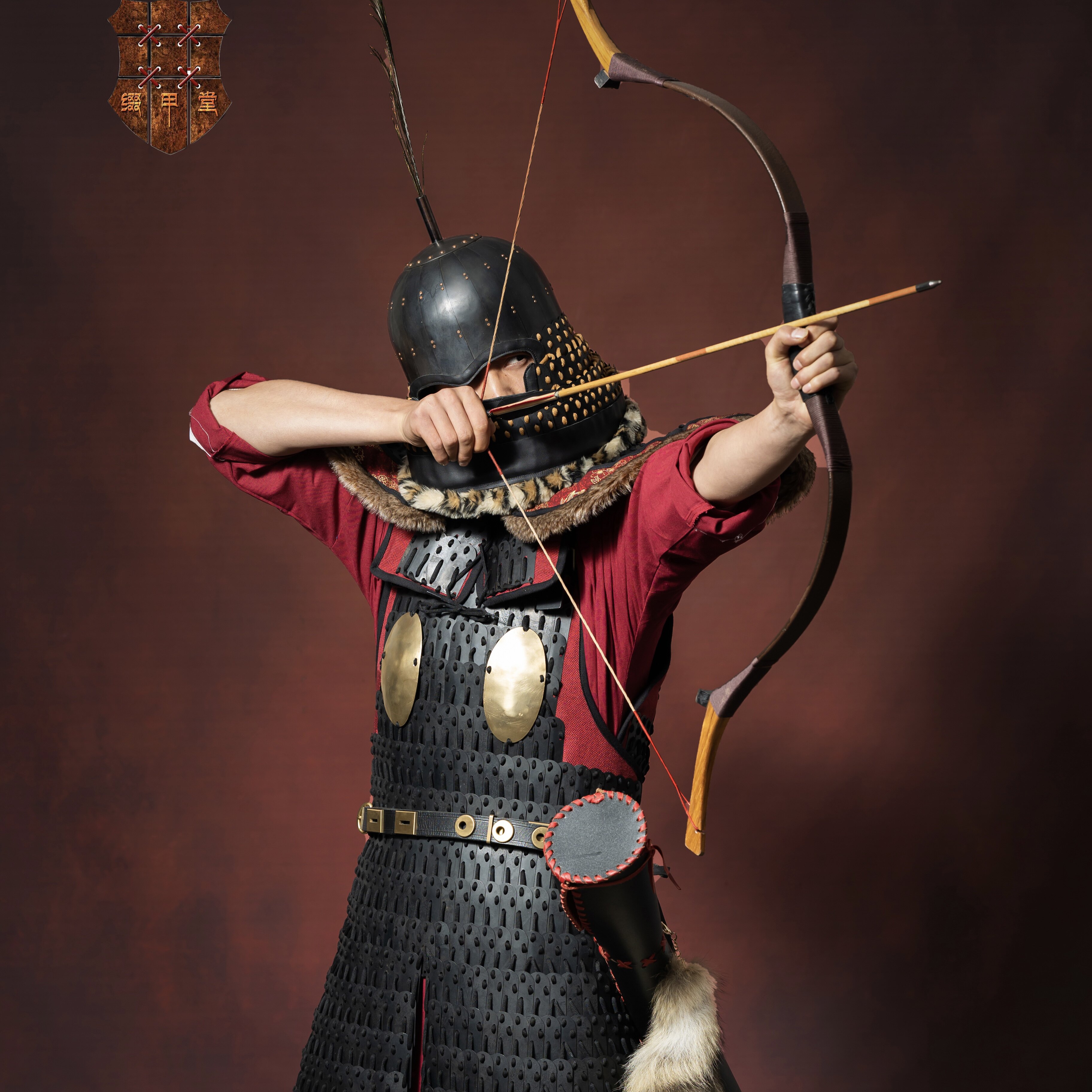 缀甲长乐公主甲胄仪卫图唐直身盔甲