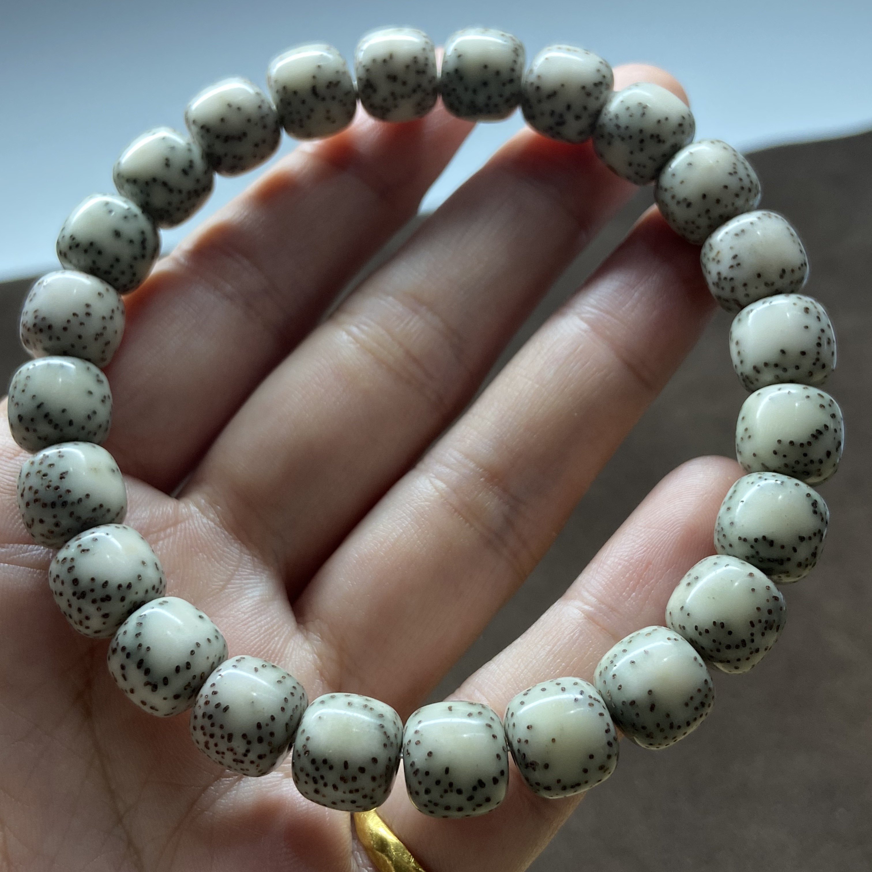 星月森居石玉料菩提gu品大留白男女手串佛珠手串