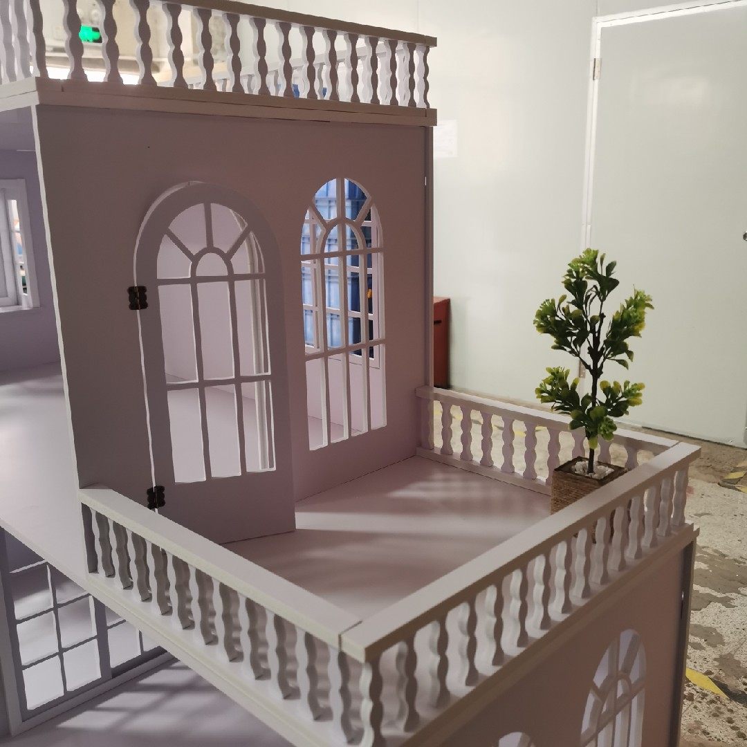 客订展示8分bjd娃娃屋三层迷你楼房模型拍摄bjd娃娃