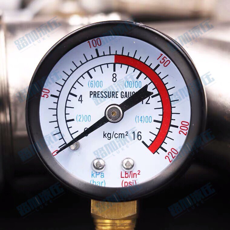 气动调压压力表01mpa气压空气y40z背接式气16kg10kg压力表