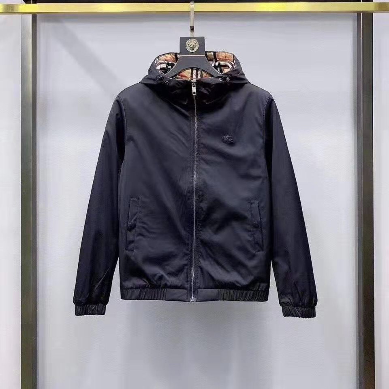 2022春季新款战马连帽外套男士休闲百搭修身快手红人精神小伙夹克