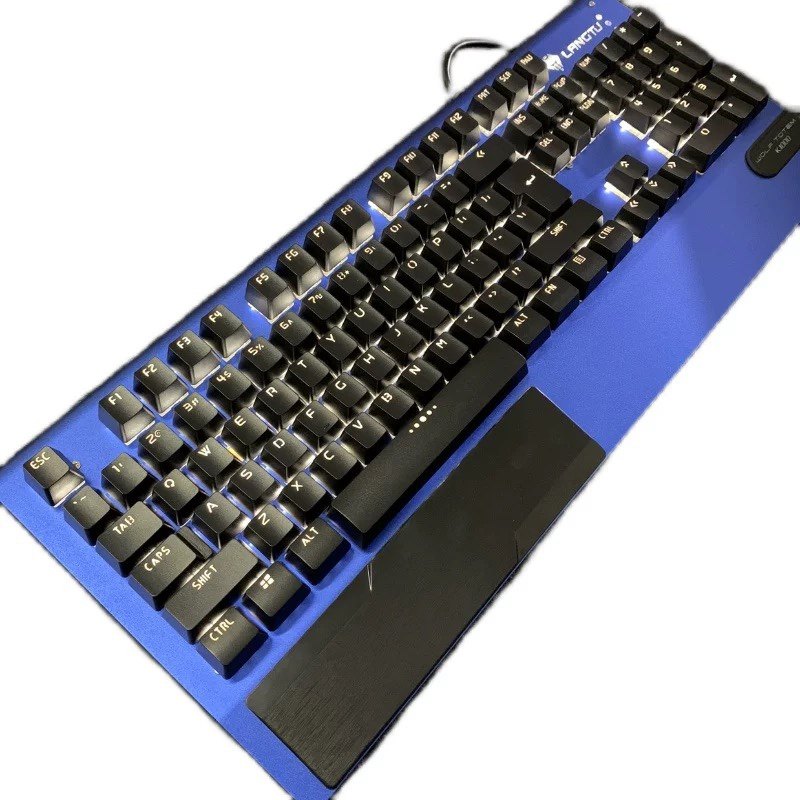 狼途游戏外设外接有线办公专用k1000轴黑键盘键盘