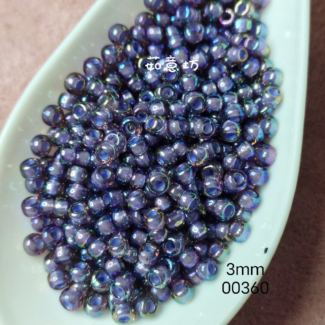 ins风御幸染3mm玻璃米珠10克手链戒指编织其他diy饰品配件