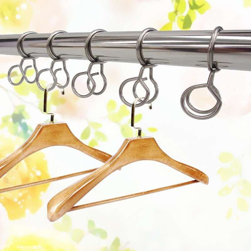 防风沛晴晾衣钢圈不锈钢晾衣架固定挂钩32528圆管挂钩