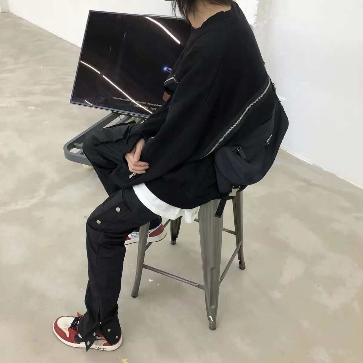 redeemer20aw正面背后金属拉链长袖高街小众套头卫衣