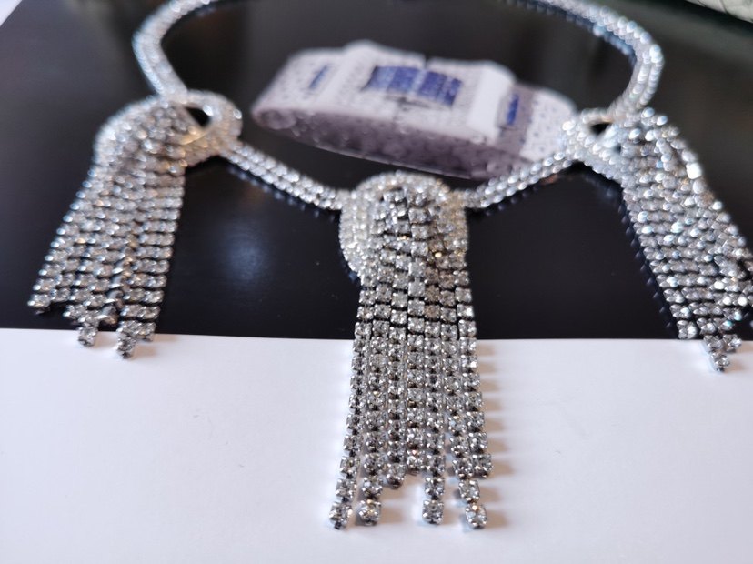 kramer高定奥地利水晶流苏项链vintage西洋欧美复古项链