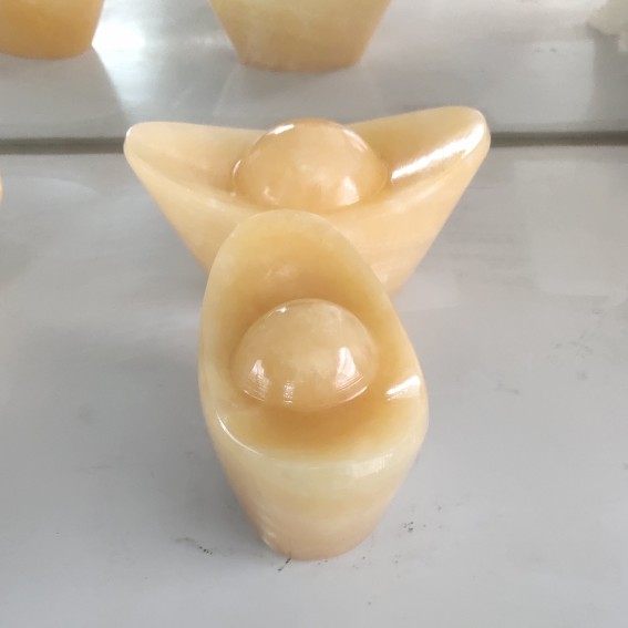 元宝石雕金元宝工艺品石头摆件聚财风水宝石雕刻石雕