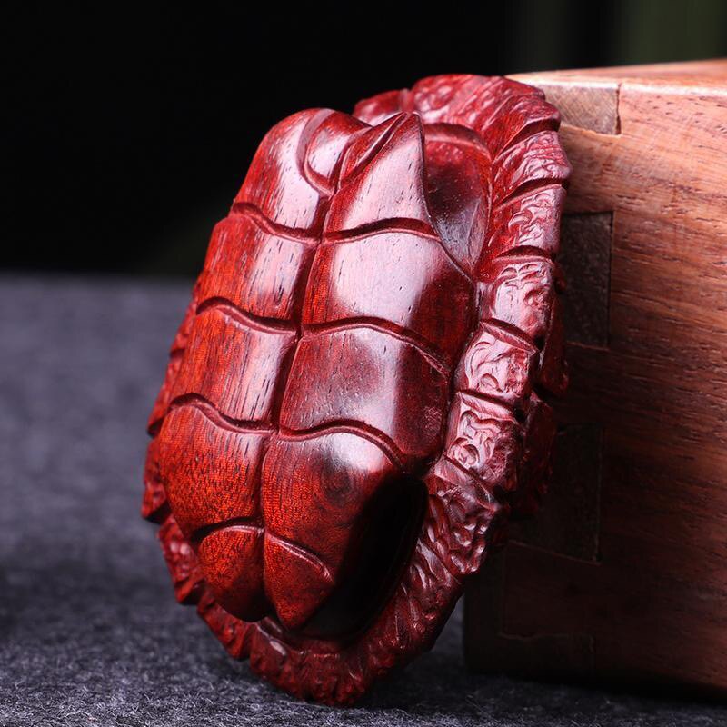 小叶紫檀木雕龟背富甲天下随身文玩把玩龟甲乌龟壳木雕