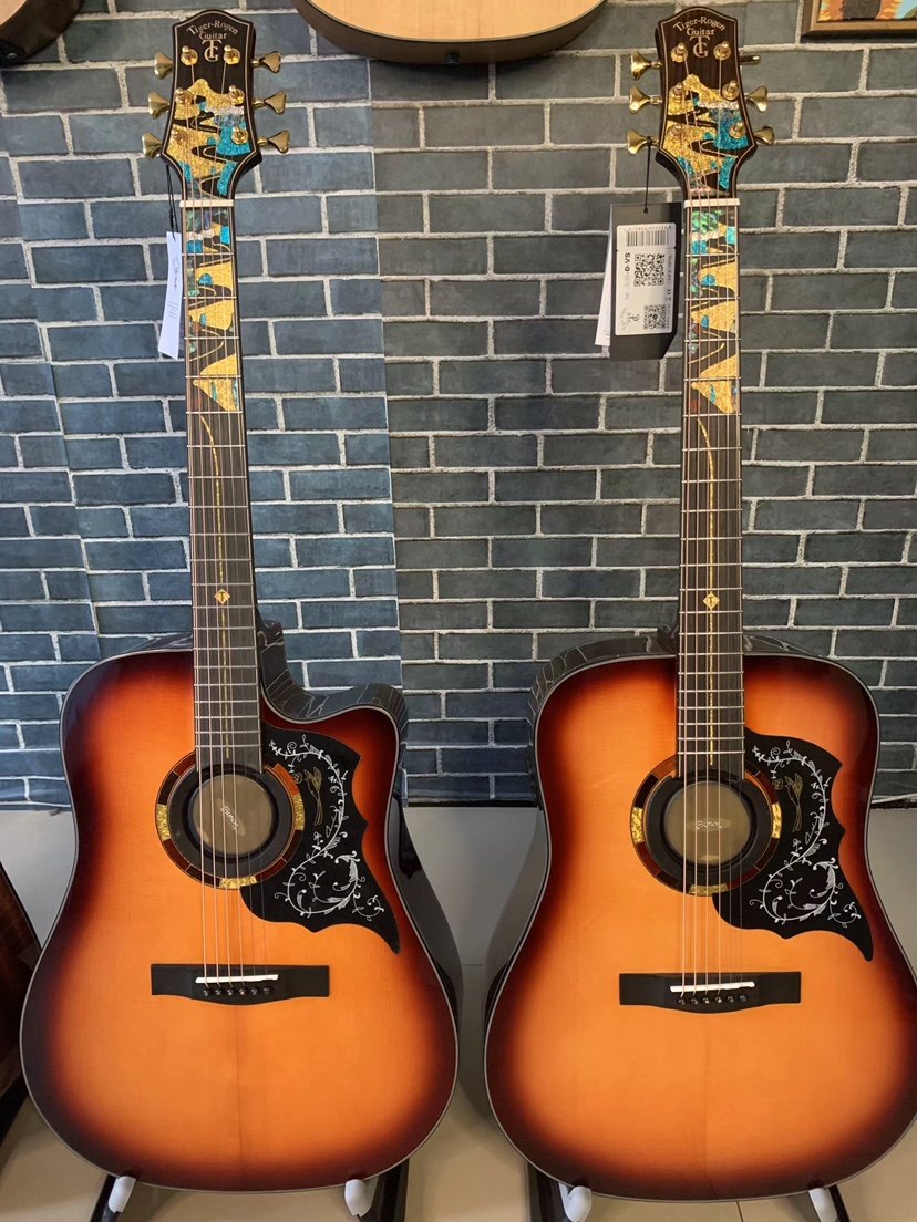 tigerrogen虎牌山路单板民谣吉他吉他民谣吉他