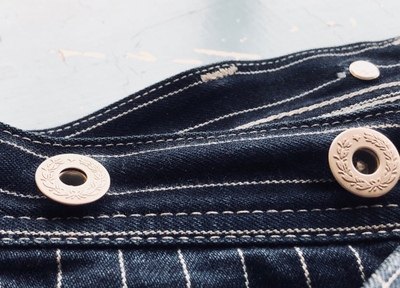 正品ykk 全铜工字扣 麦穗一颗星花纹工字扣 月桂扣 扣子 铆钉 cop